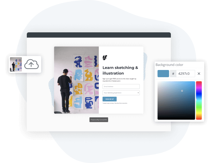 Build an audience with our free landing pages